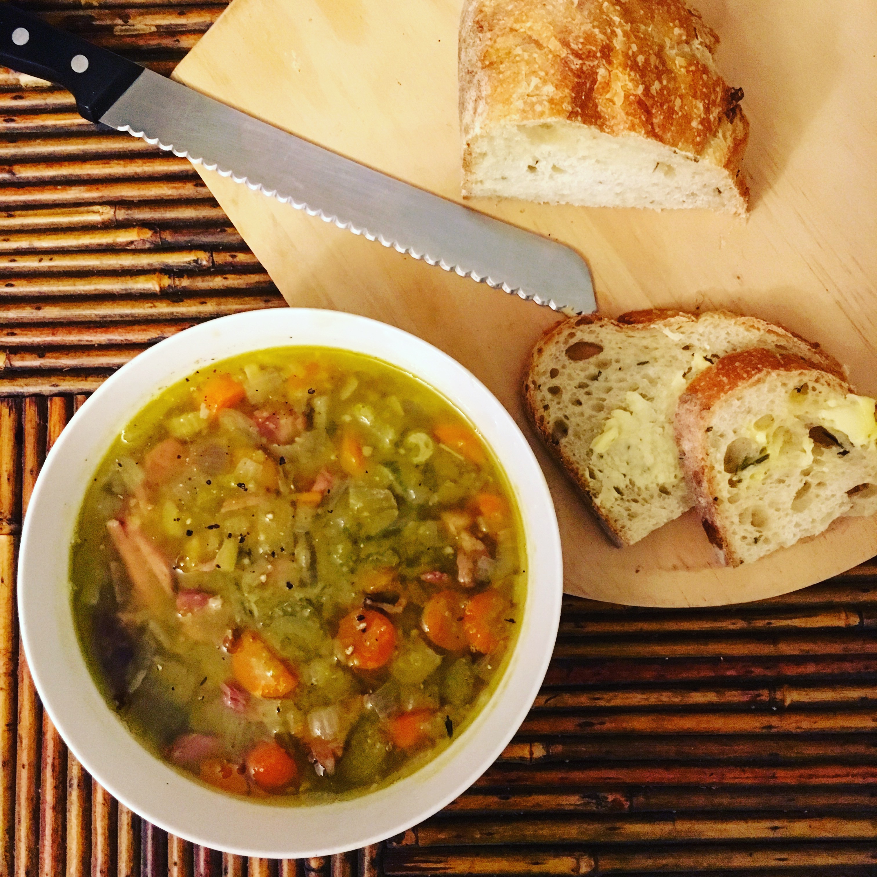 Slow Cooked Split Pea and Ham Soup - Artful Palate